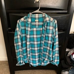 Blue plaid flannel